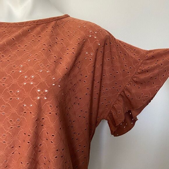 Rewind blush boho ruffle top - Picture 3 of 8